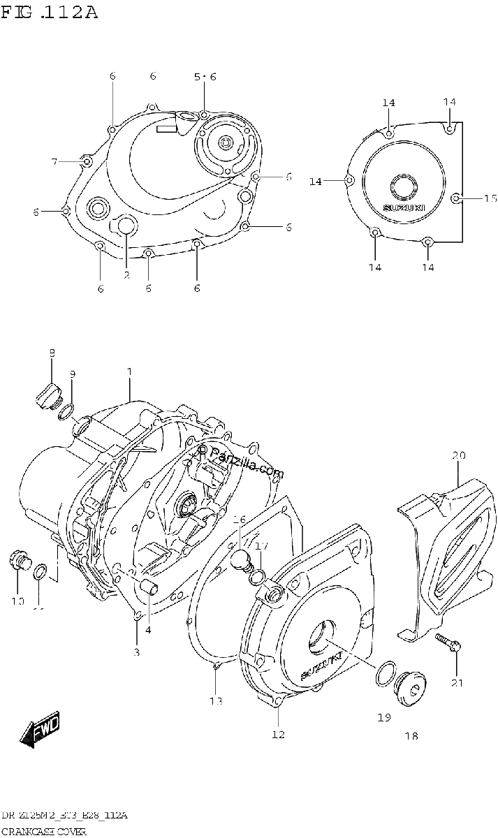 Diagrama de CRANKCASE COVER