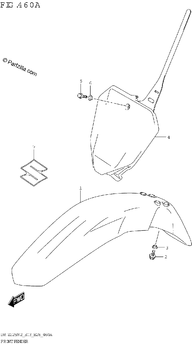 Diagrama de FRONT FENDER