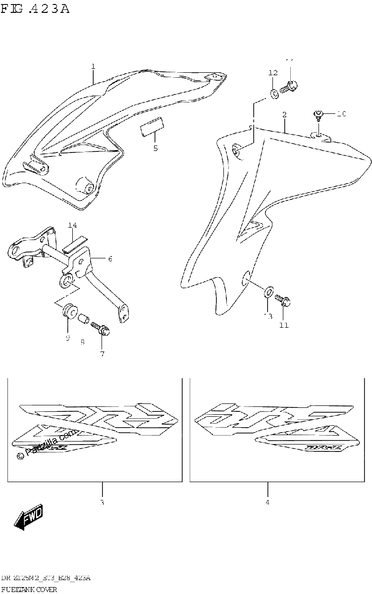 Diagrama de FUEL TANK COVER