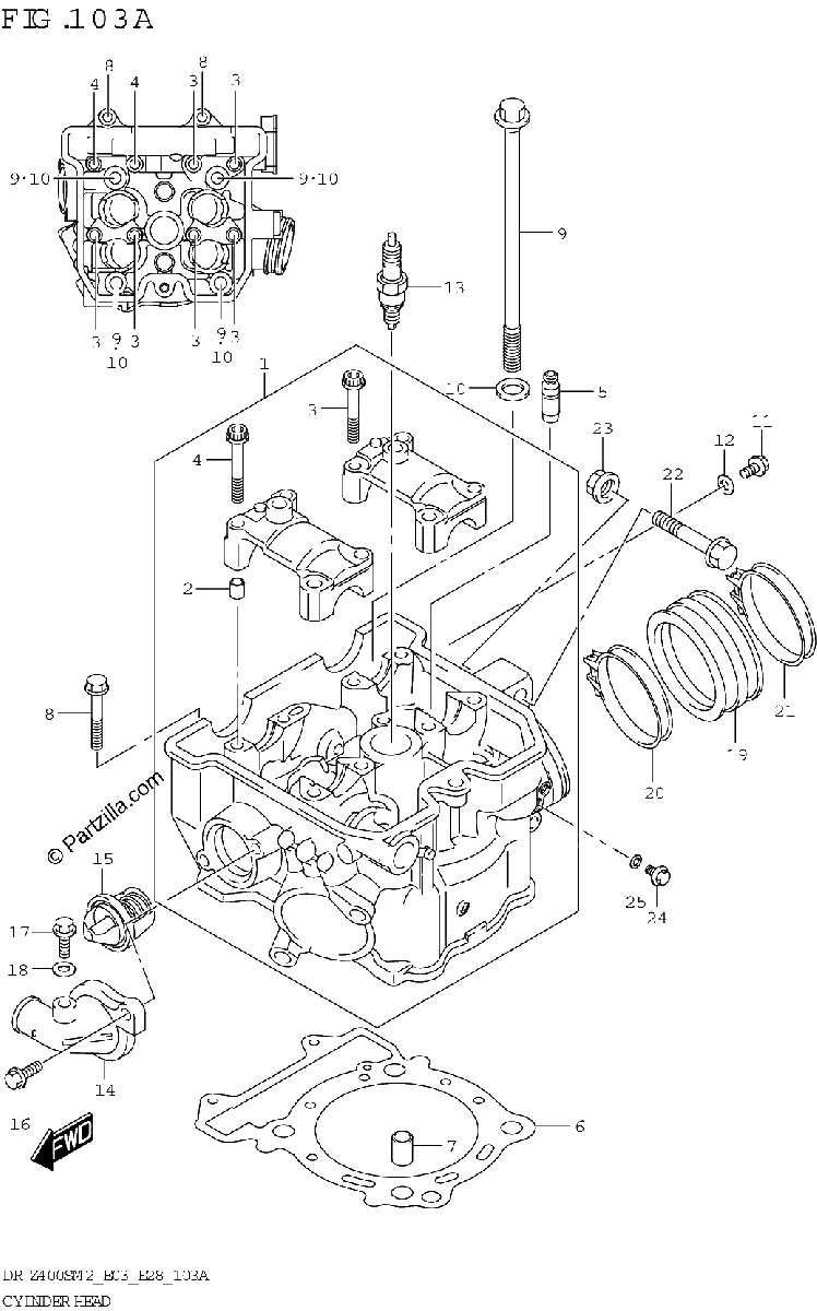 Diagrama de CYLINDER HEAD