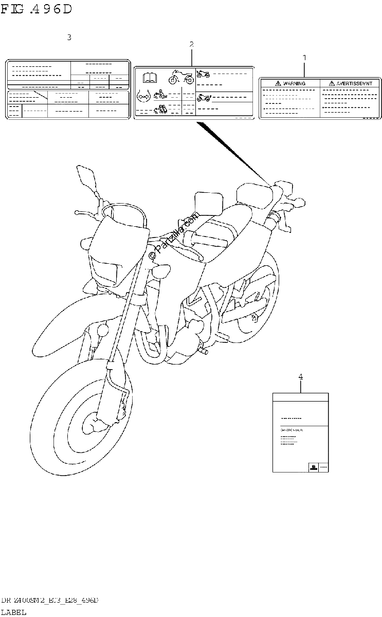 Diagrama de LABEL DR Z400SM E28