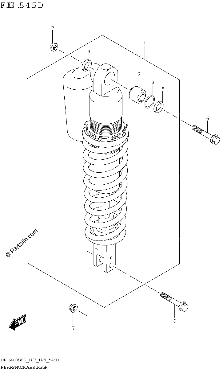 Diagrama de REAR SHOCK ABSORBER DR Z400SM