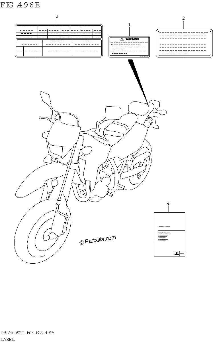 Diagrama de LABEL DR Z400SM E03