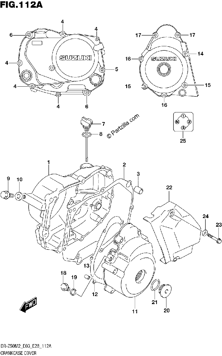Diagrama de CRANKCASE COVER