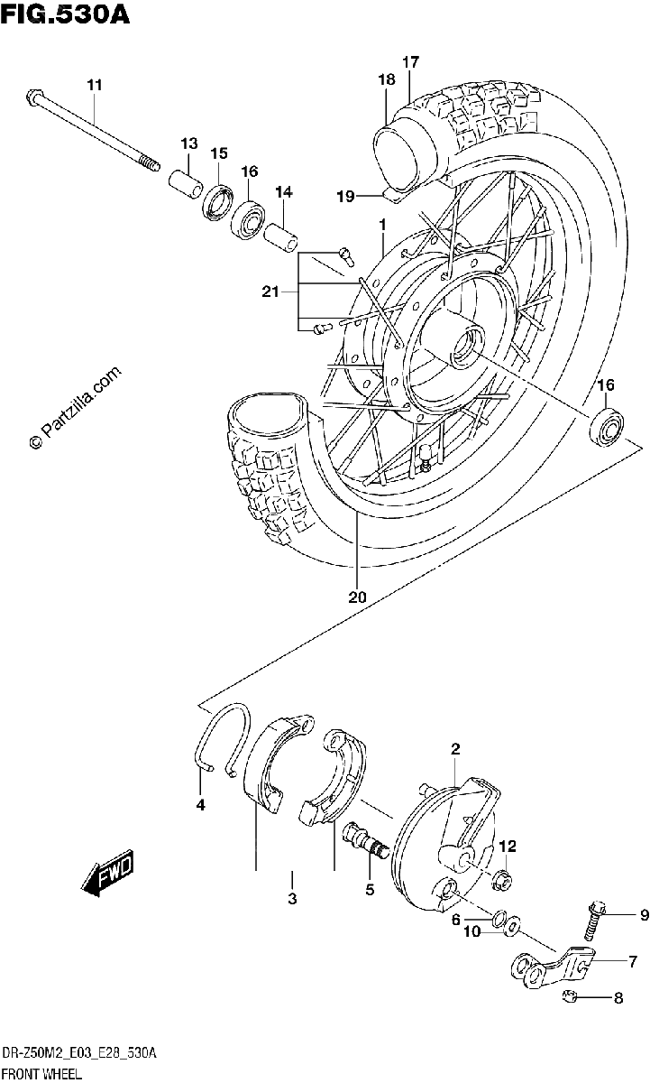 Diagrama de FRONT WHEEL