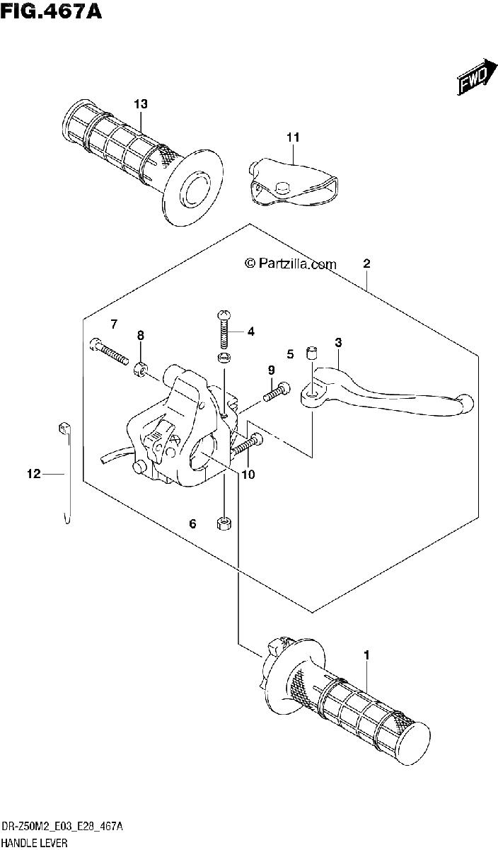 Diagrama de HANDLE LEVER