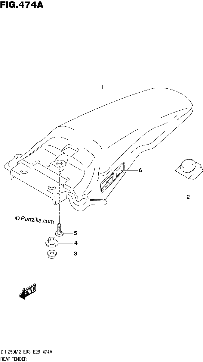 Diagrama de REAR FENDER