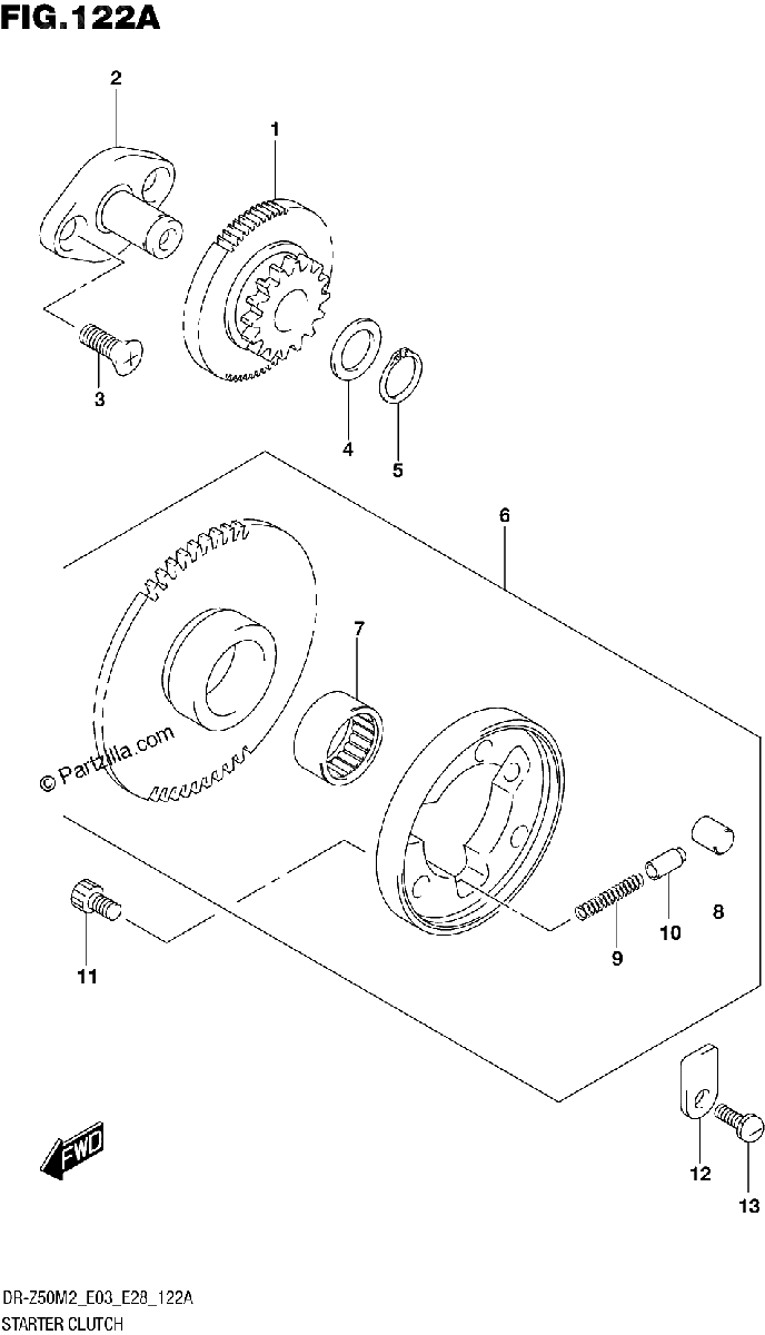 Diagrama de STARTER CLUTCH