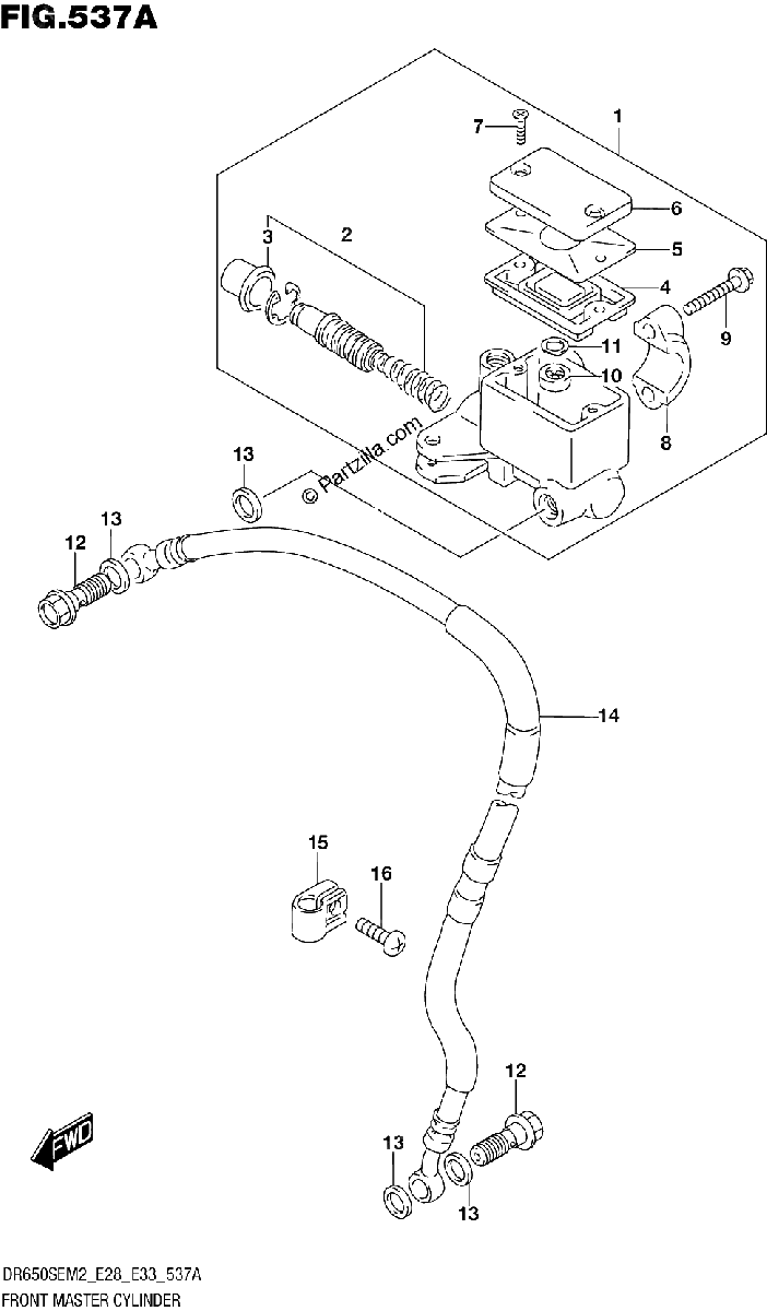 Diagrama de FRONT MASTER CYLINDER