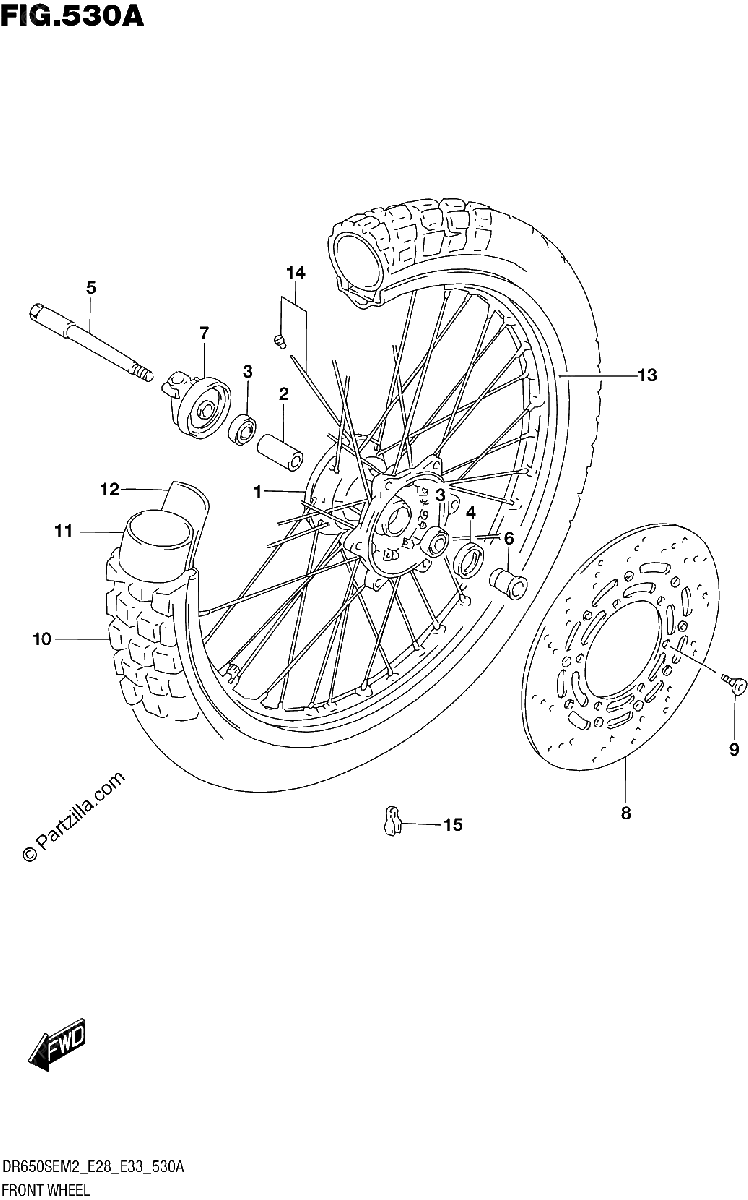 Diagrama de FRONT WHEEL