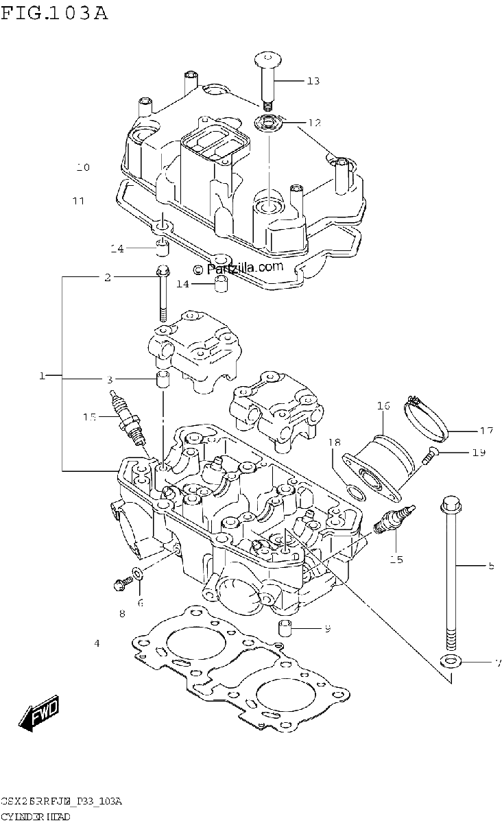 Diagrama de CYLINDER HEAD