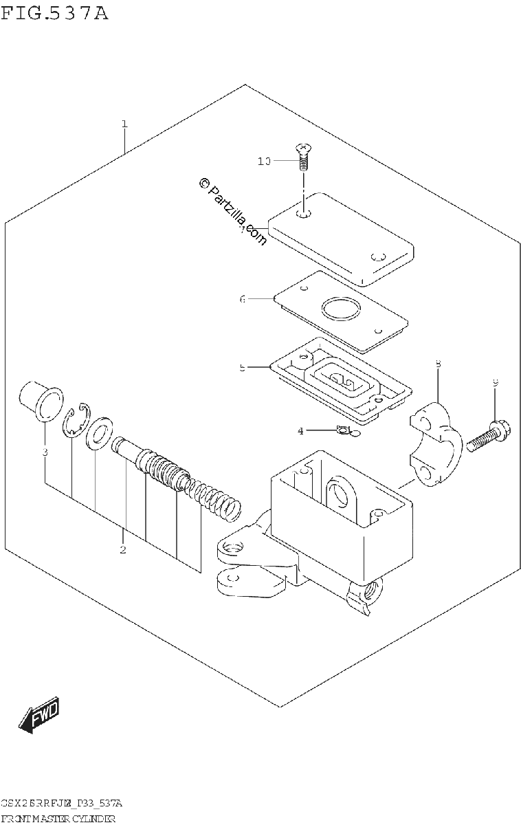 Diagrama de FRONT MASTER CYLINDER