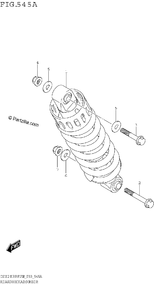 Diagrama de REAR SHOCK ABSORBER