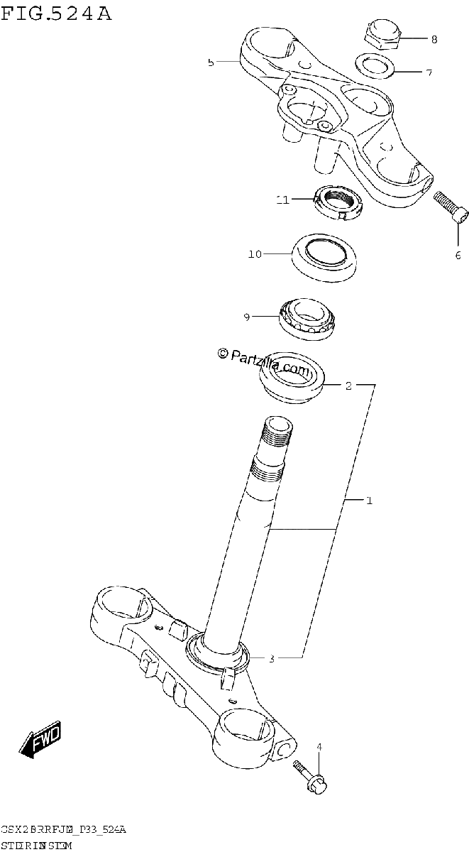 Diagrama de STEERING STEM