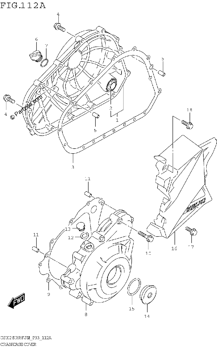 Diagrama de CRANKCASE COVER