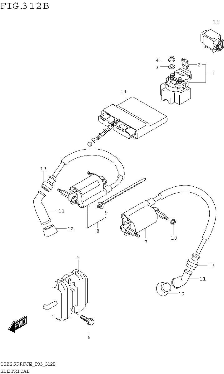Diagrama de ELECTRICAL GSX250RRLJ M2 P33