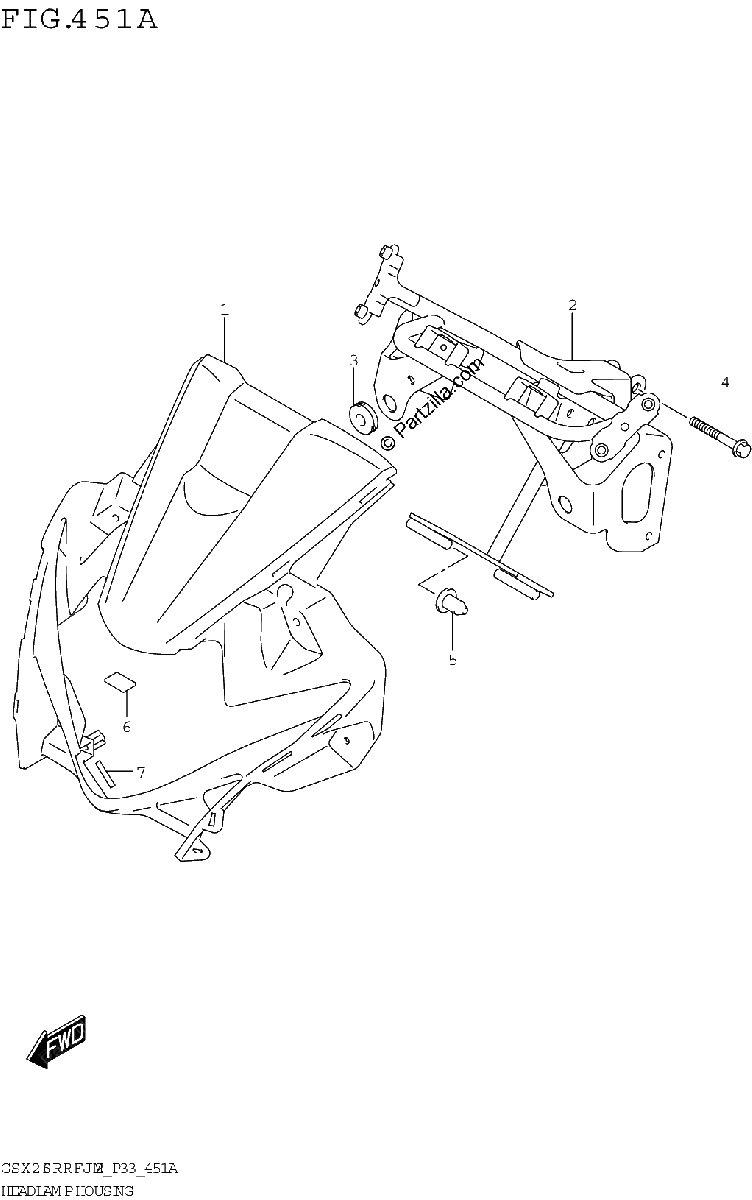 Diagrama de HEADLAMP HOUSING