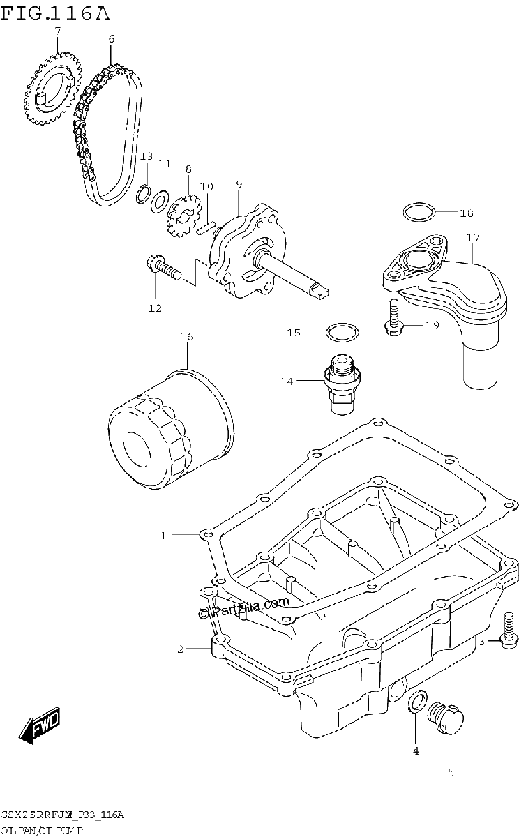 Diagrama de OIL PAN OIL PUMP