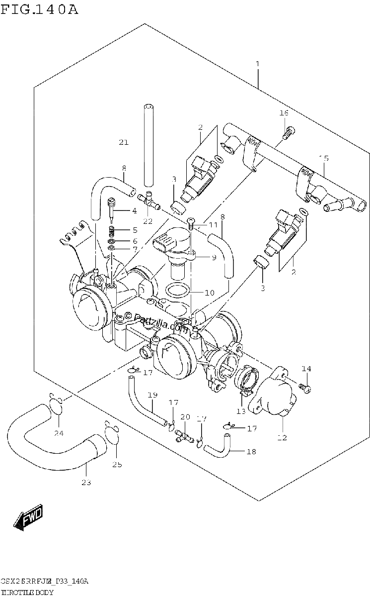 Diagrama de THROTTLE BODY