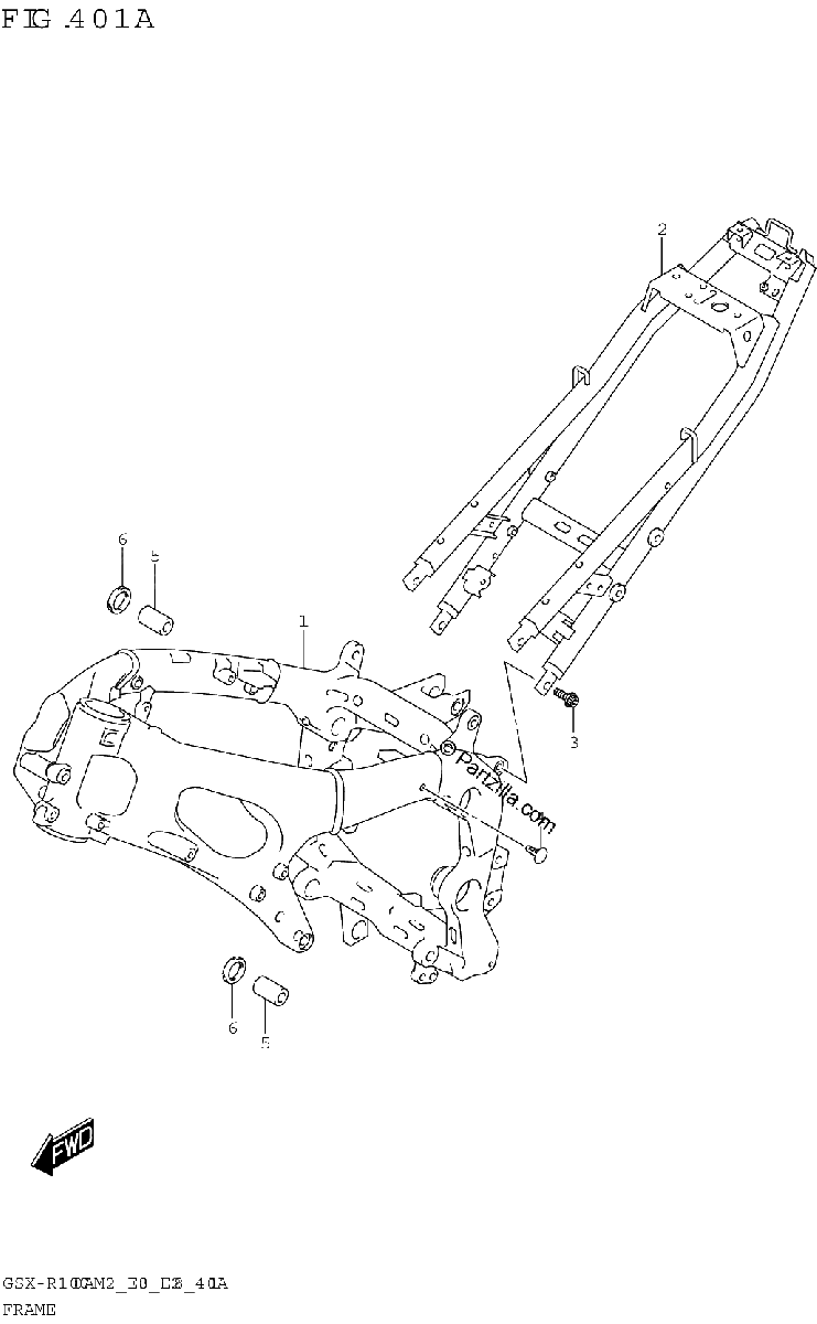 Diagrama de FRAME GSX R1000A