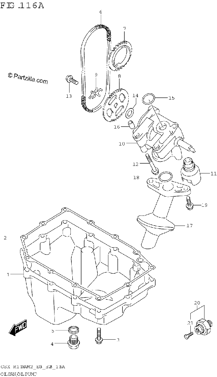 Diagrama de OIL PAN OIL PUMP