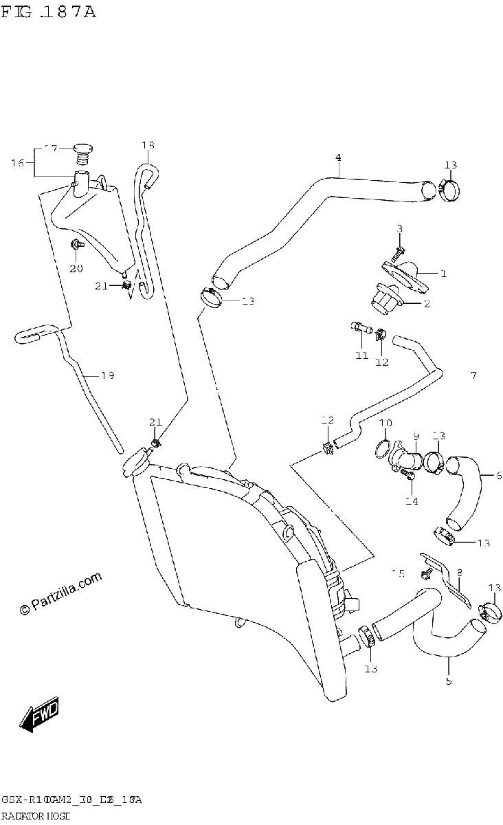 Diagrama de RADIATOR HOSE