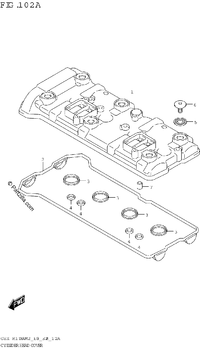 Diagrama de CYLINDER HEAD COVER
