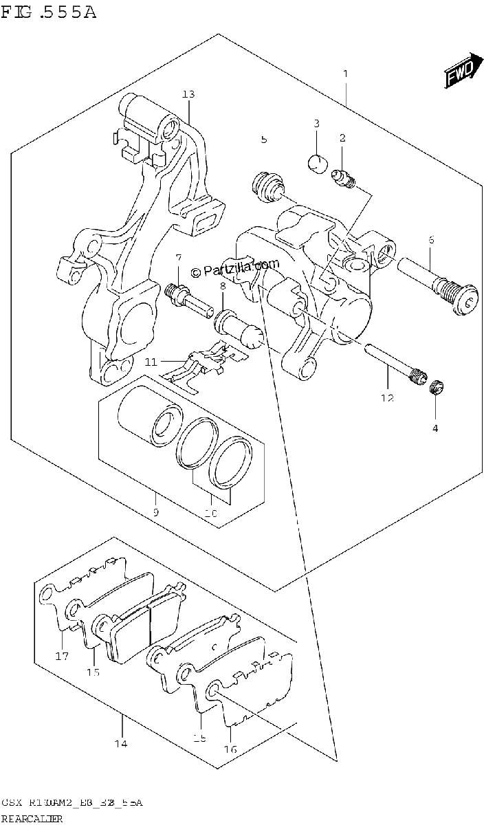 Diagrama de REAR CALIPER