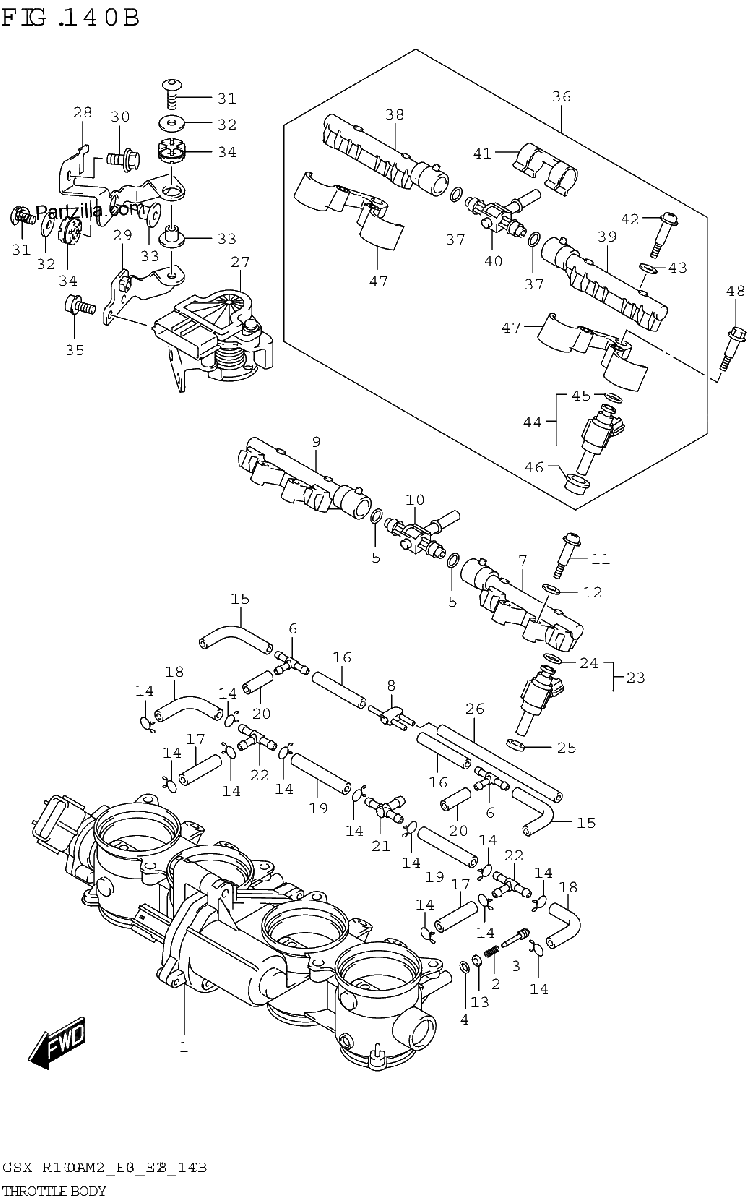 Diagrama de THROTTLE BODY E33