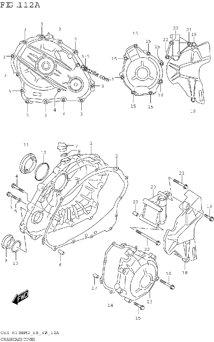 Diagrama de CRANKCASE COVER