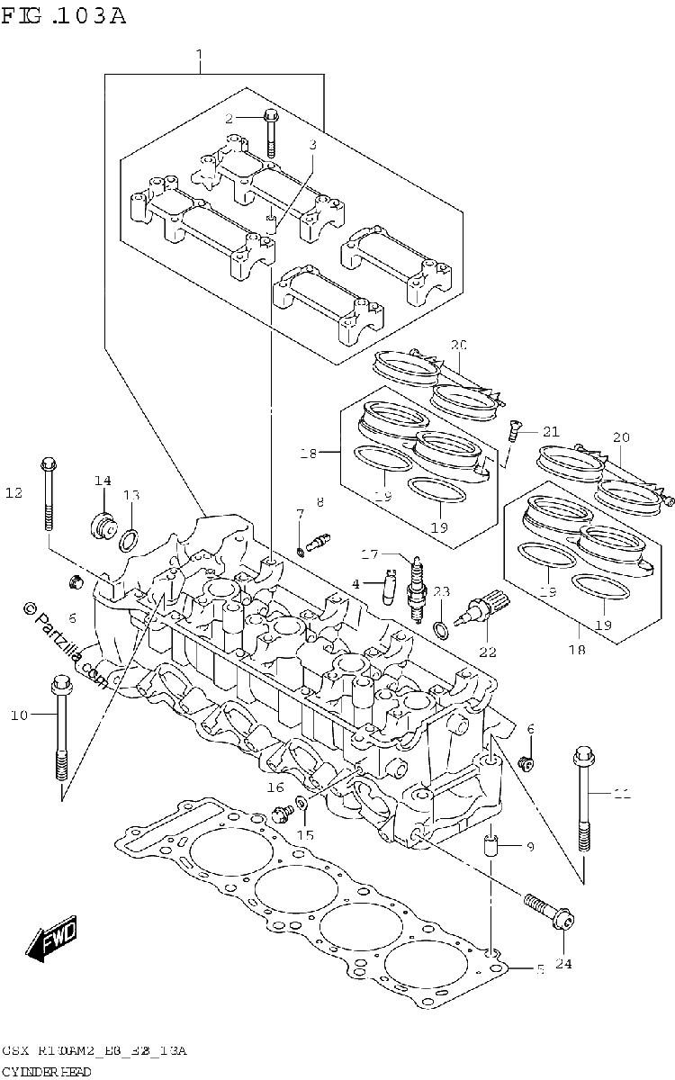 Diagrama de CYLINDER HEAD