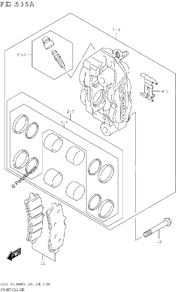 Diagrama de FRONT CALIPER