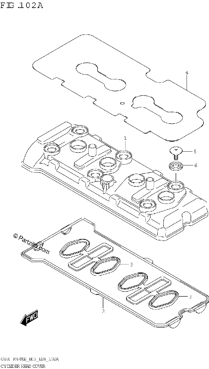 Diagrama de CYLINDER HEAD COVER