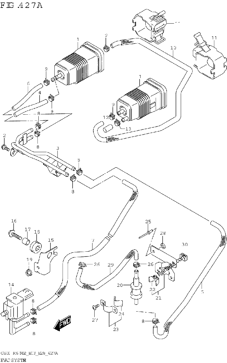 Diagrama de EVAP SYSTEM E33