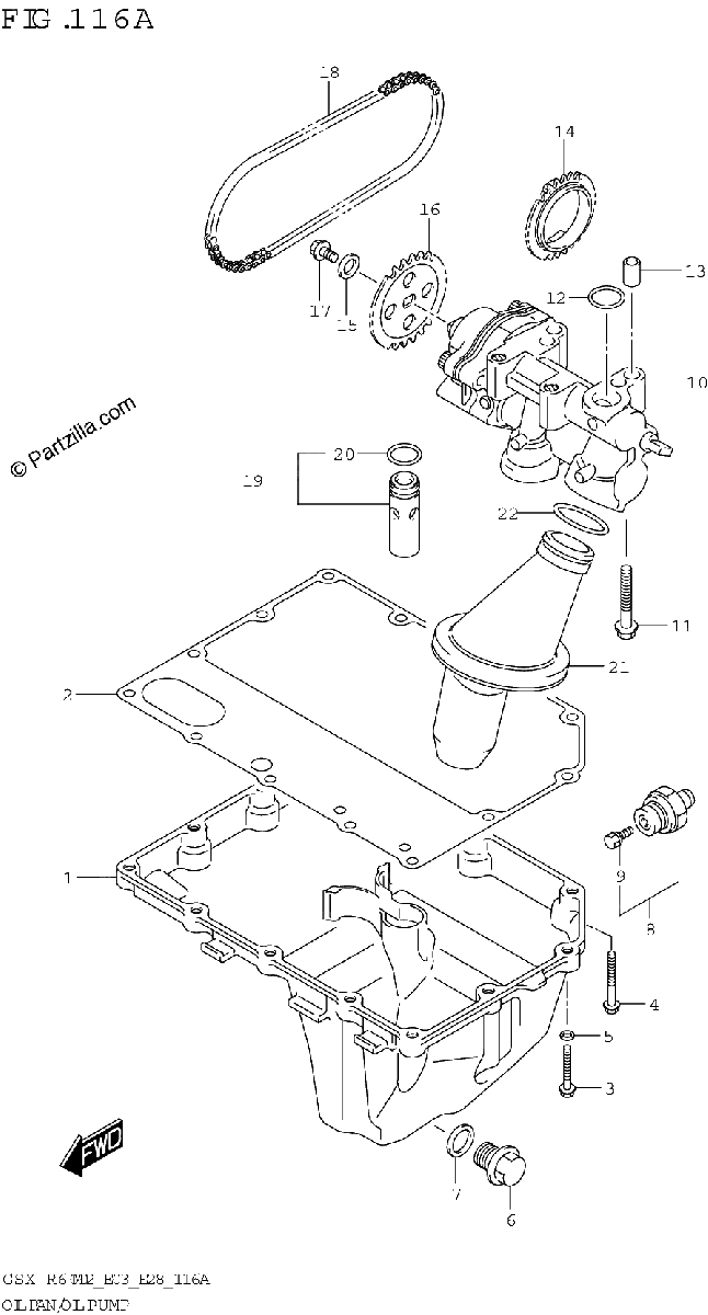 Diagrama de OIL PAN OIL PUMP