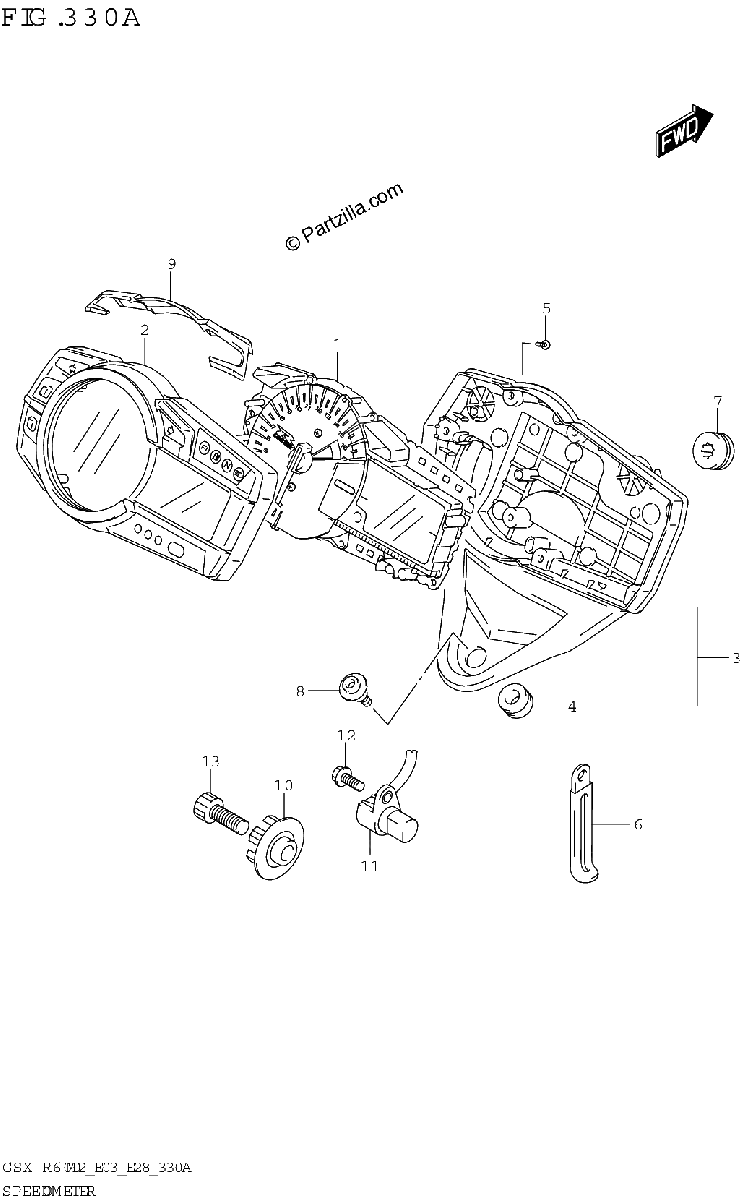 Diagrama de SPEEDOMETER E03 E33