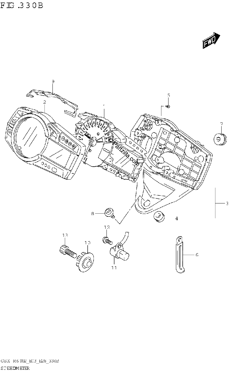 Diagrama de SPEEDOMETER E28