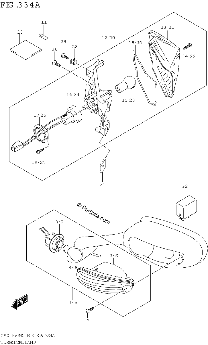 Diagrama de TURNSIGNAL LAMP