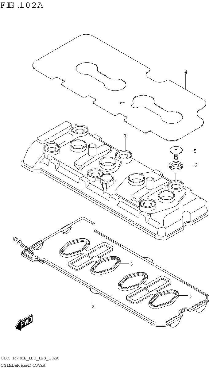 Diagrama de CYLINDER HEAD COVER