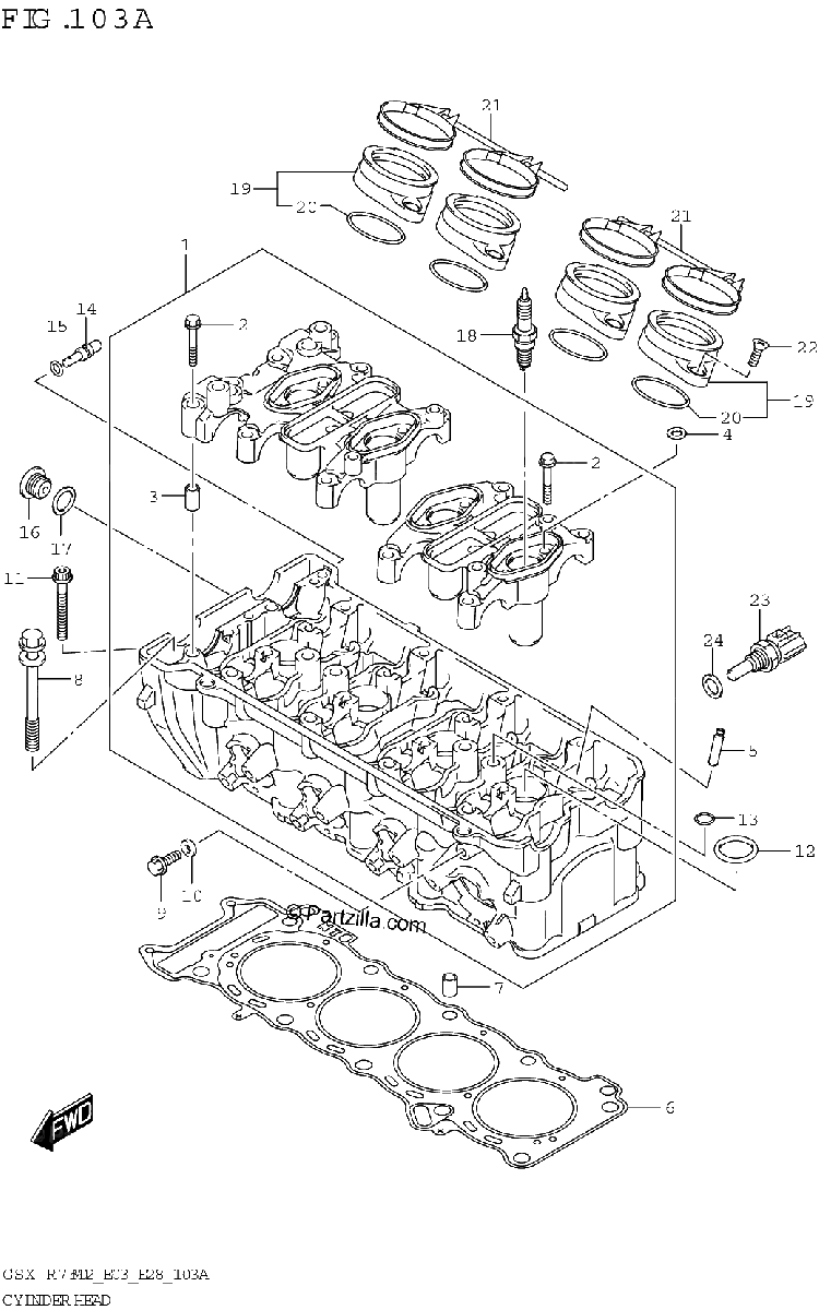 Diagrama de CYLINDER HEAD