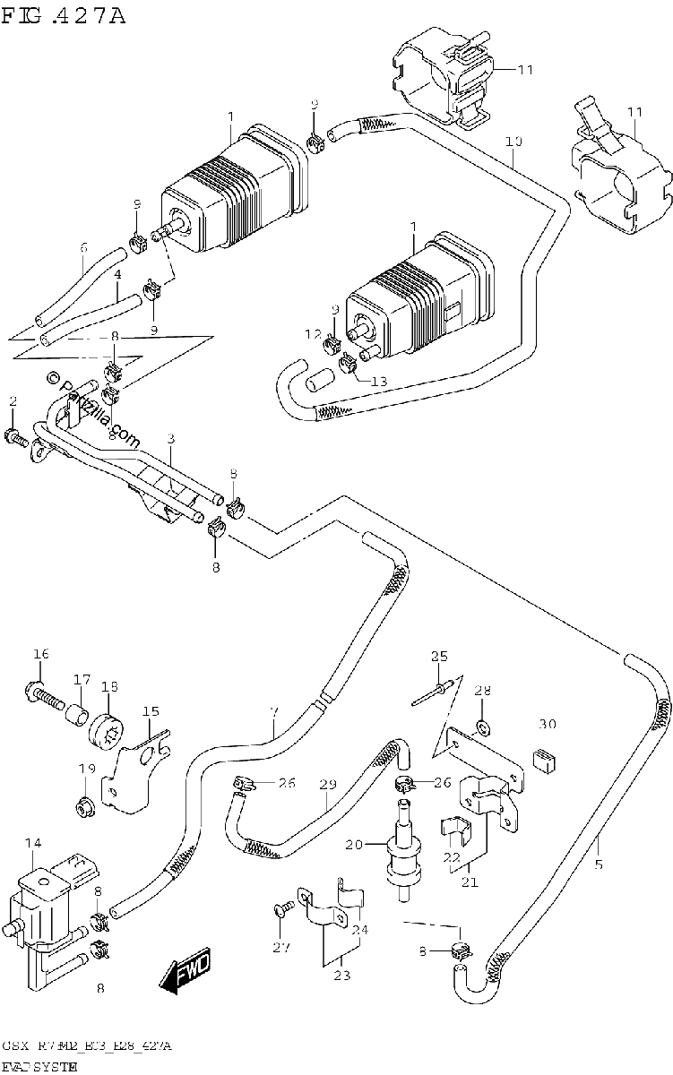 Diagrama de EVAP SYSTEM E33