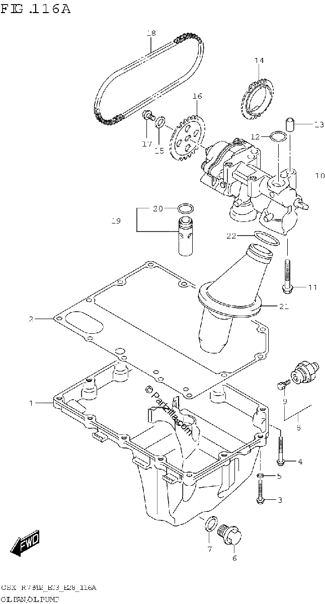 Diagrama de OIL PAN OIL PUMP