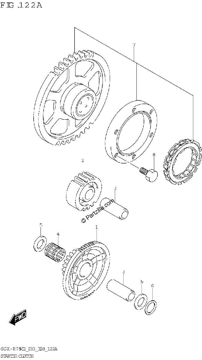 Diagrama de STARTER CLUTCH