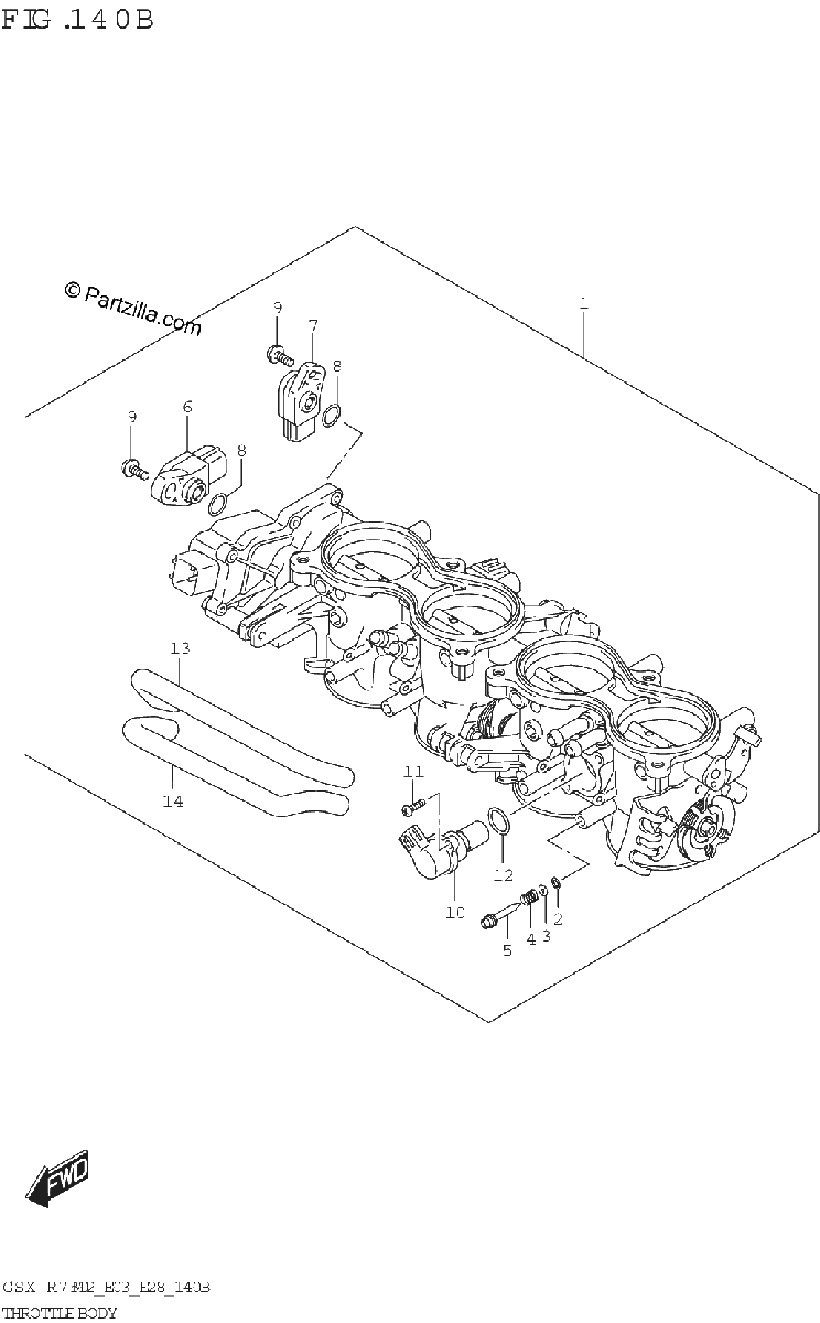 Diagrama de THROTTLE BODY E33