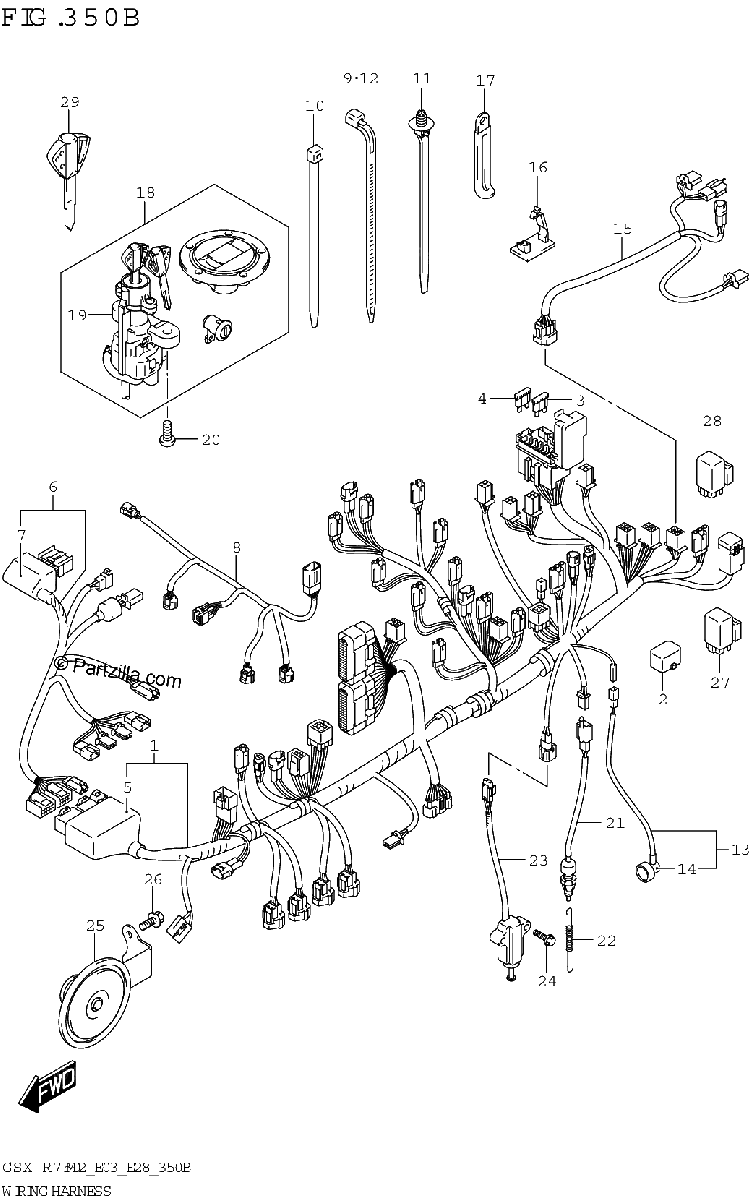 Diagrama de WIRING HARNESS E33