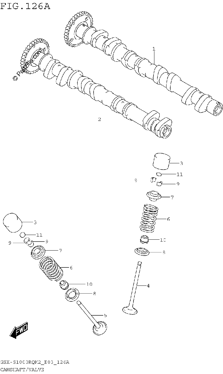Diagrama de CAMSHAFT VALVE