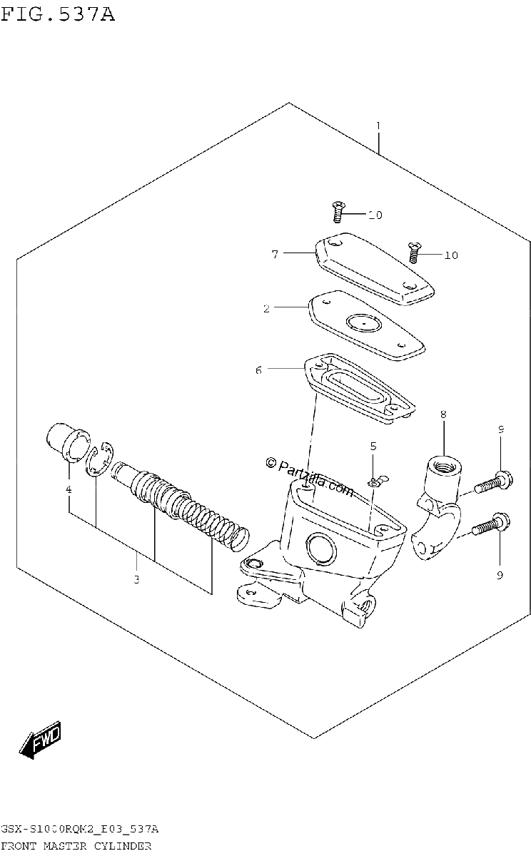 Diagrama de FRONT MASTER CYLINDER