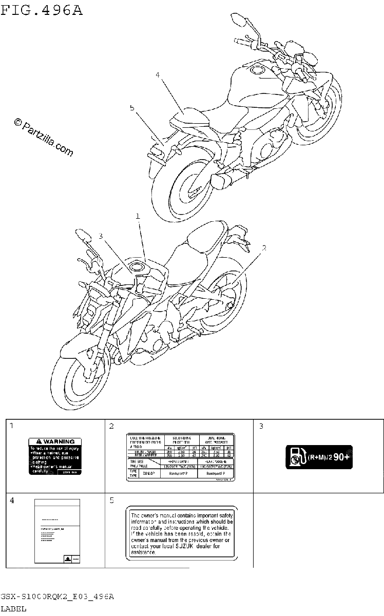 Diagrama de LABEL GSX S1000RQM2 E03
