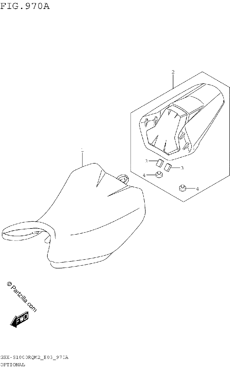 Diagrama de OPTIONAL SEAT TAIL BOX