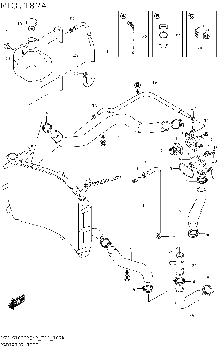 Diagrama de RADIATOR HOSE